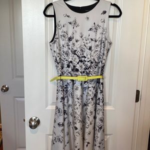 WHBM fit and flare flower dress.